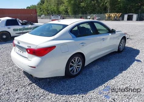 2014 Infiniti Q50 Hybrid Premium z USA, uszkodzony, nr VIN JN1AV7AR3EM703302